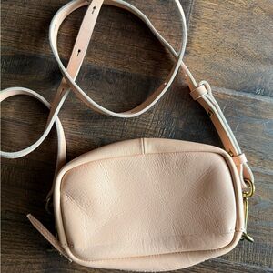 Madewell blush pink Leather mini Crossbody Bag